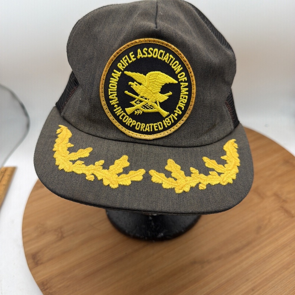 Vtg‎ 80s NRA Trucker Snap Back Hat National Rifle Association Eagle Patch Mesh